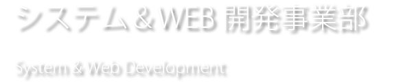 システム＆WEB開発事業部 System & Web Development